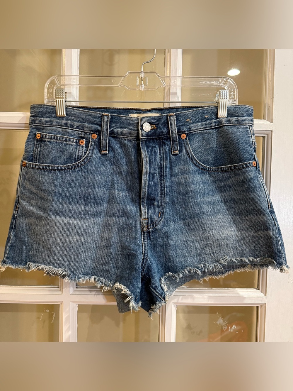 Madewell Shorts Berriman Relaxed Cutoff Denim Shorts Mc643 Button Fly Size 27